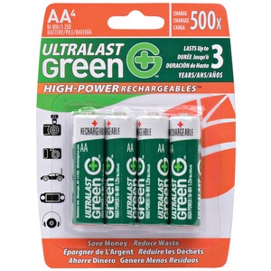 Ultralast ULGHP4AA Green High-Power Rechargeables AA Ni...