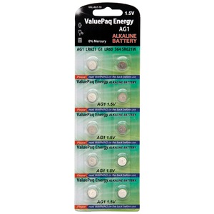 Dantona VAL-AG1-10 ValuePaq Energy AG1 Alkaline Button ...