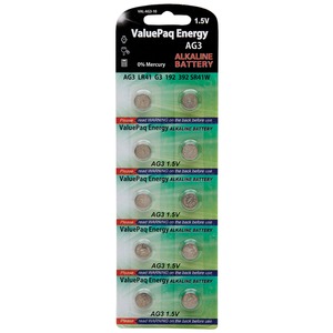 Dantona VAL-AG3-10 ValuePaq Energy AG3 Alkaline Button ...