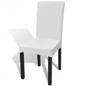 Cover Set of 6 White 90% Polyester, 10% Elastane Univer...
