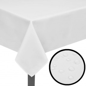 Table Cover Set of 5 White Polyester 74.8 x 51.2 in