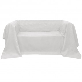 Slipcover Cream Micro-suede, Polyester 55.1 x 82.7 in