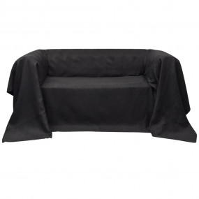 Slipcover Anthracite Micro-suede 82.7 x 110.2 in Durabl...