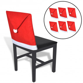 Chair Back Cover Red and White Polyester Felt Fits Most...