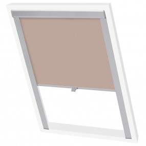 Blackout Roller Blind Beige Blackout Fabric, Aluminum C...