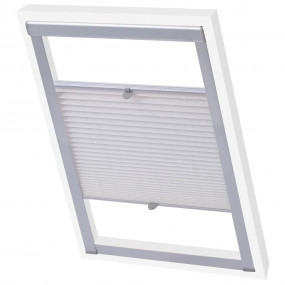 Plisse Blind White Polyester fabric, Aluminum