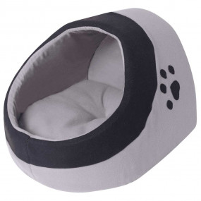 Cat Bed Grey and Black Polyester fleece L Cat Bed Cubic