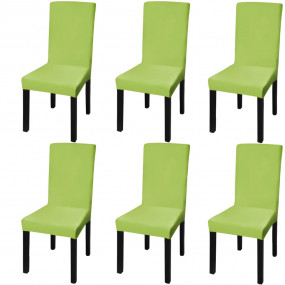Chair Cover Set of 6 Apple green 90% Polyester, 10% Ela...