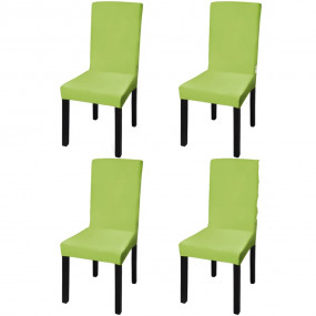 Chair Cover Set of 4 Apple Green Polyester and Elastane
