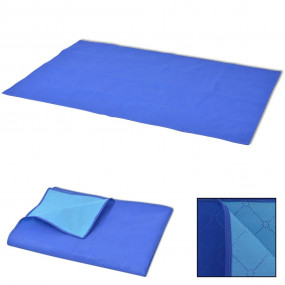 Picnic Blanket Blue and Light Blue Polypropylene 39.4x5...