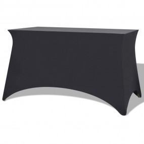 Table Cover Set of 2 Anthracite Polyester: 90%, Elastan...