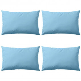 Outdoor Pillow Set of 4 Light Blue Polyester 23.6 in x ...