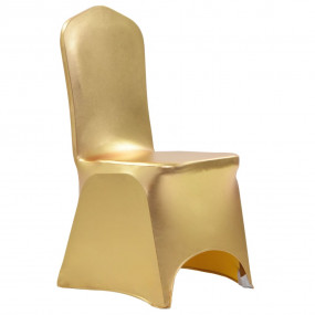 Chair Cover Set of 6 Gold 90% polyester and 10% spandex...