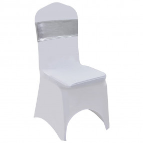 Chair Ribbon Set of 25 Silver 90% polyester, 10% elasta...