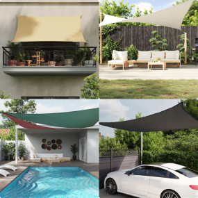 Sun Sail Anthracite PU coated oxford fabric 13.1 x 13.1...