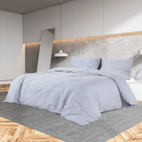 Duvet Cover Set Grey Microfiber Lightweight Duvet Cover...