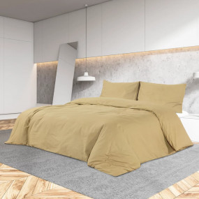 Duvet Cover Set Taupe Microfiber fabric 61.0 x 86.6 in