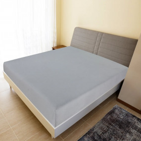 Jersey Fitted Sheet Set of 2 Grey 100% cotton 39.4 x 78...
