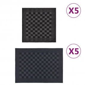Towel Set Set of 10 Black and Grey 100% Cotton A mix of...