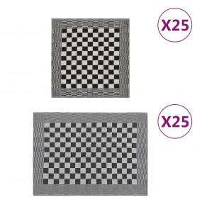Towel Set Set of 50 Black and White 100% Cotton Various...
