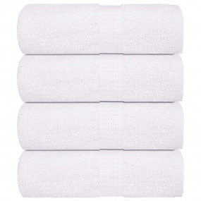 Washcloth Set of 4 White 100% Cotton 5.9 x 8.3 in Washc...