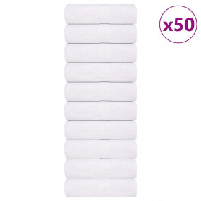 Soap Towel Set of 50 White 100% Cotton 11.8 x 11.8 in