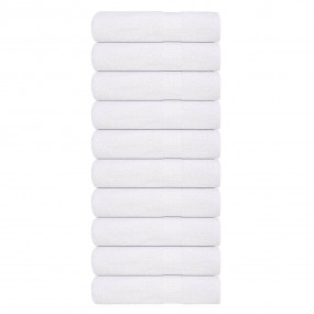 Shower Towel Pack of 10 White 100% Cotton 27.6x55.1 in