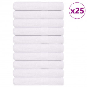 Towel Set of 25 White 100% Cotton XL Bath Towel Rectang...