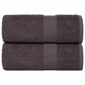 Washcloth Set of 2 Anthracite 100% Cotton Small Washclo...