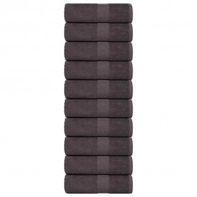 Washcloth Set of 10 Anthracite 100% Cotton 5.9x8.3 in W...