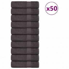 Shower Towel Set of 50 Anthracite 100% Ring-spun cotton