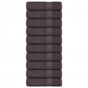 Bath Towel Set of 10 Anthracite 100% cotton 39.4 in x 5...