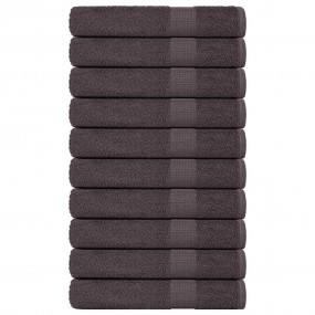 Towel Set of 10 Anthracite 100% Cotton Large Beach Towe...