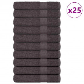 Towel Set of 25 Anthracite 100% Cotton 39.4 x 78.7 in T...