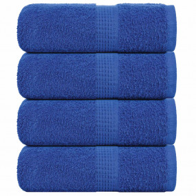 Soap Towel Set of 4 Blue 100% Cotton 11.8 x 11.8 in Soa...