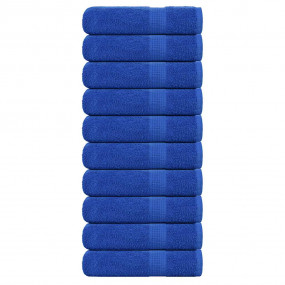 Bath Towel Set of 10 Blue 100% Cotton 39.4 x 59.1 in.