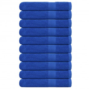 Sauna Towel Set of 10 Blue 100% Cotton 31.5x78.7 in Sau...