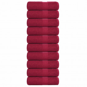 Guest Towel Set of 10 Bordeaux 100% ring-spun cotton