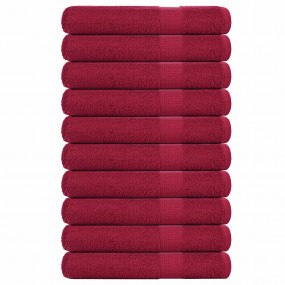 Sauna Towel Set of 10 Bordeaux 100% cotton 31.5 x 78.7 ...