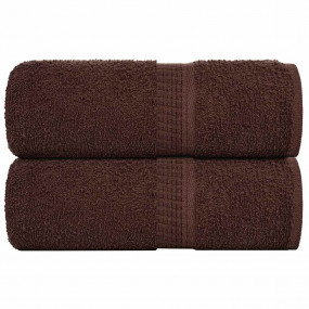 Soap Towel Set of 2 Brown 100% Cotton 11.8 x 11.8 in So...