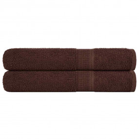 Towel Set of 2 Brown 100% cotton Large Durable Towel