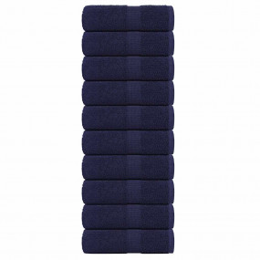 Soap Towel Set of 10 Navy Blue 100% Cotton Small Soap T...