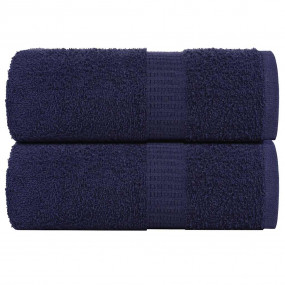 Guest Towel Set of 2 Navy Blue 100% ring-spun cotton