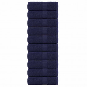 Guest Towel Set of 10 Navy blue 100% cotton 11.8 x 19.7...