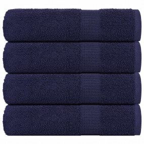 Bath Towel Set of 4 Navy blue 100% cotton 39.4 x 59.1 i...