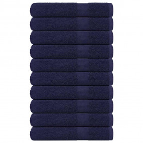 Sauna Towel Set of 10 Navy Blue 100% Cotton 31.5 x 78.7...