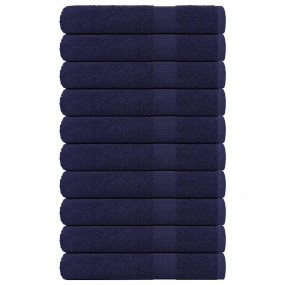 Towel Set of 10 Navy blue 100% Cotton 39.4 x 78.7 in To...