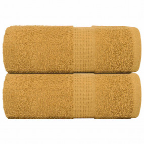 Soap Towel Set of 2 Gold 100% Cotton Small Soap Towel S...