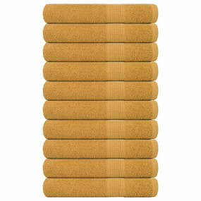 Towel Set of 10 Gold 100% Cotton XXL Towel Rectangular