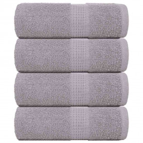 Guest Towel Set of 4 Grey 100% cotton Small Guest Towel